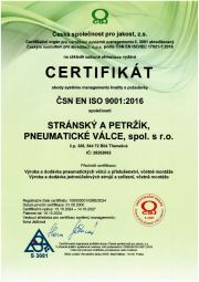 ISO 9001:2016 certificate