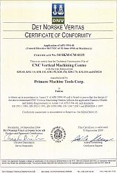 Certifikát CE Primero