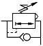 Symbol of unidirectional pressure regulator